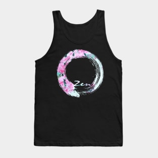 Zen with Pink Blossom Tank Top